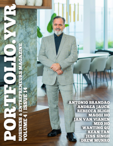 ANTONIO BRANDAO, PORTFOLIOYVR, HELEN SIWAK, WEST COAST BUSINESS, BUSINESS IN VANCOUVER, BC, YVR